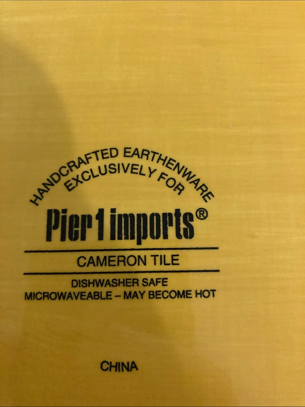 Pier One Handcrafted 10.5 Earthware square Cameron Tile Dinner plate replacement